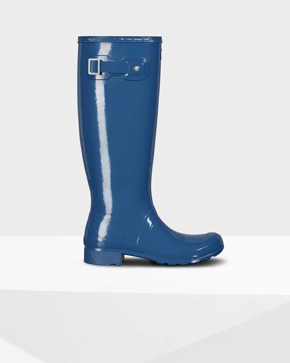 Stivali Pioggia Hunter Original Tour Foldable Gloss Tall Donna - Blu | 952-411129 IT